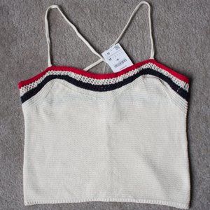 ZARA TRF Knit Nautical Tank Top Cami M